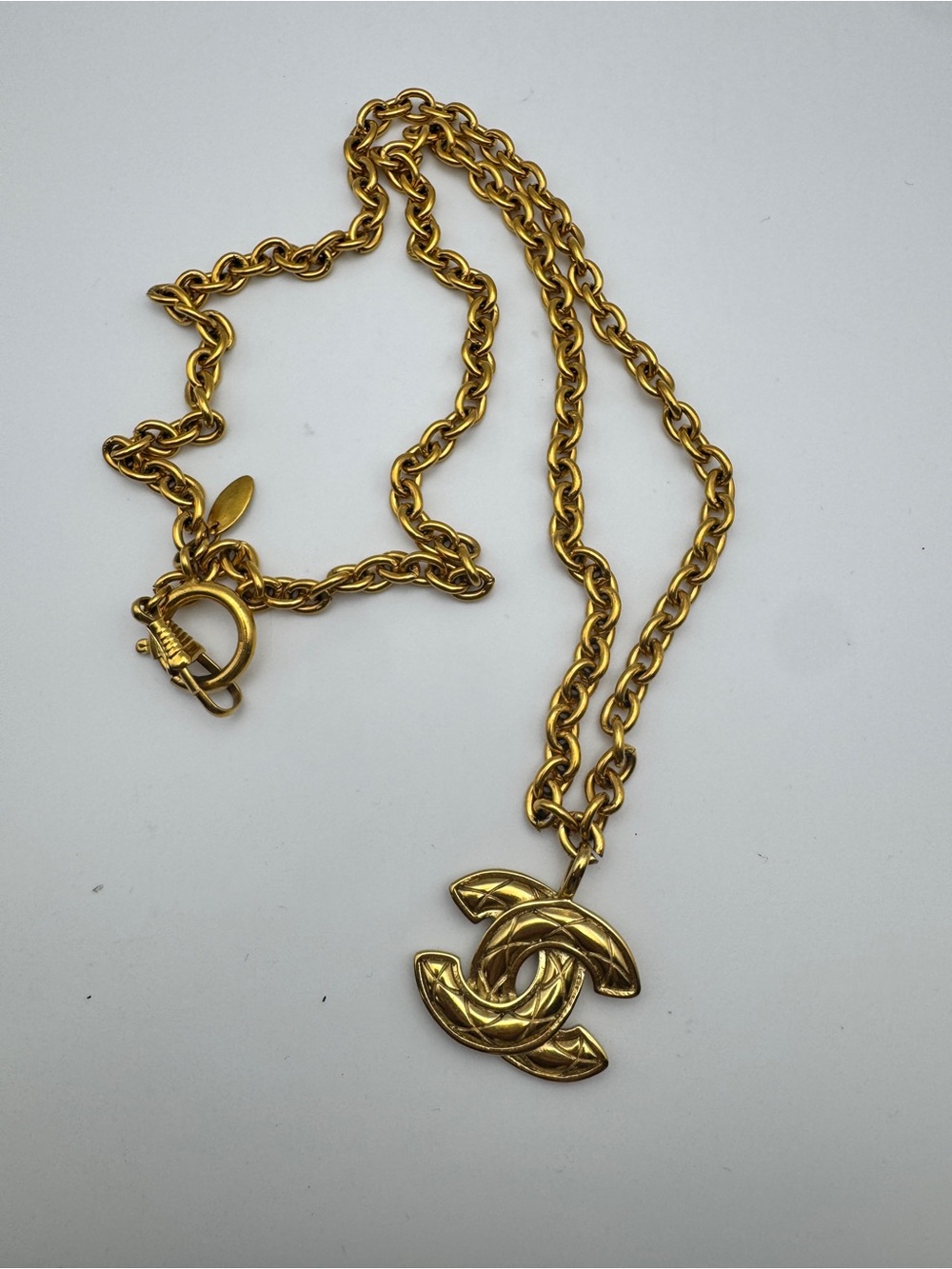 Vintage Chanel CC pendant necklace